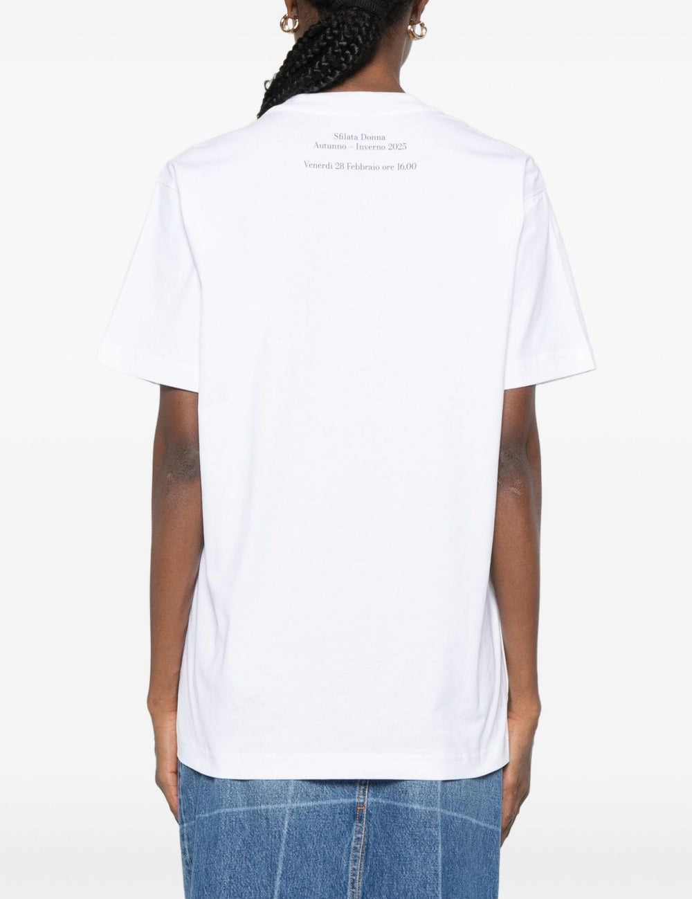 T-shirt con stampa moschifo in bainco Moschino - donna 
