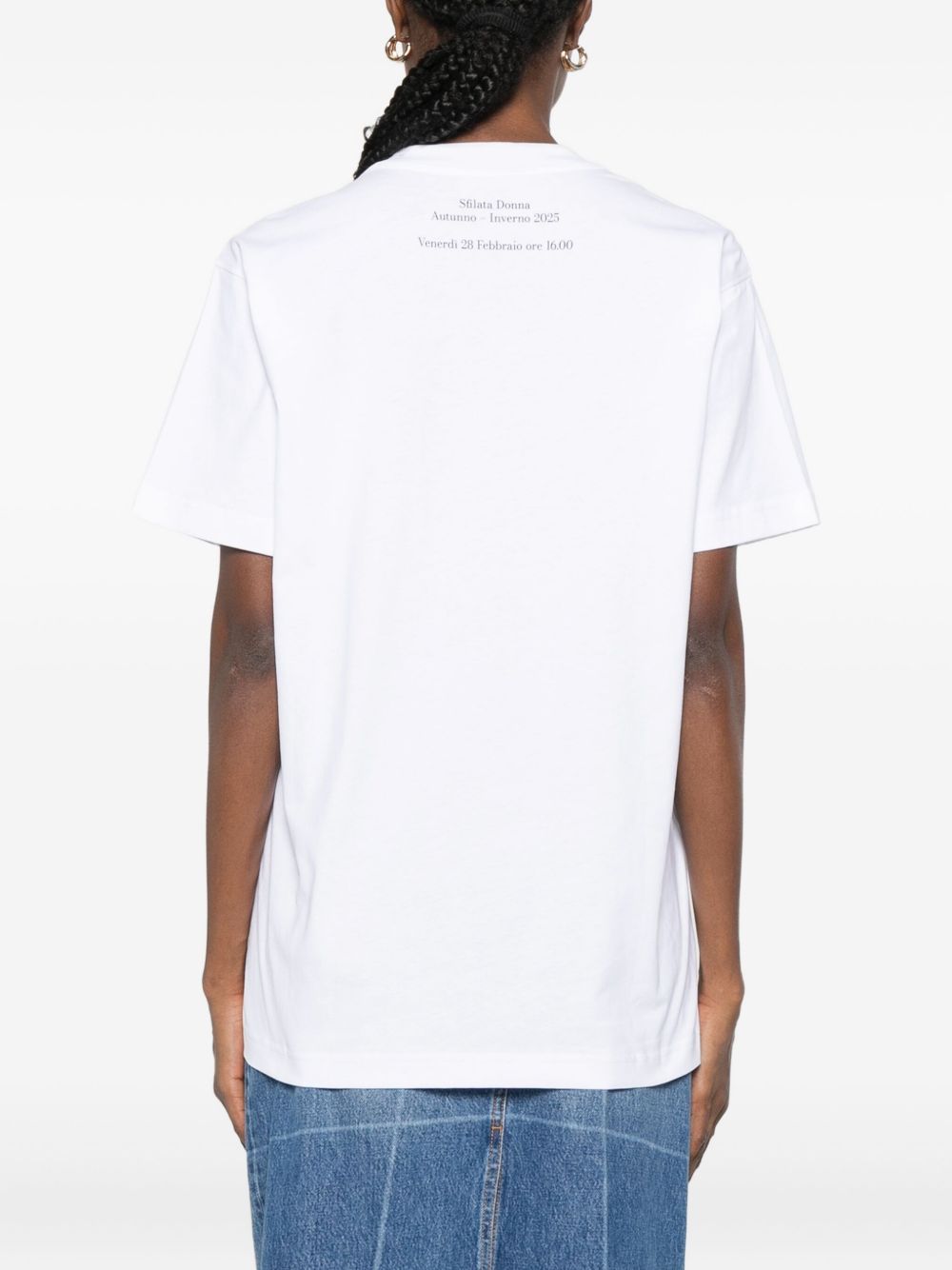 T-shirt con stampa moschifo in bainco Moschino - donna 