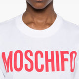 T-shirt con stampa moschifo in bainco Moschino - donna 
