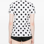 T-shirt con stampa a pois teddy bear in bianco Moschino - donna 