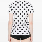 T-shirt con stampa a pois teddy bear in bianco Moschino - donna 