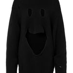 Maglione con effetto vissuto in nero Moschino - donna 