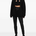 Maglione con effetto vissuto in nero Moschino - donna 
