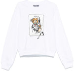 Felpa con stampa grafica in bianco Moschino - donna 