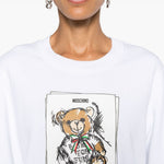 Felpa con stampa grafica in bianco Moschino - donna 