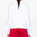 Felpa con stampa grafica in bianco Moschino - donna 