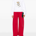 Felpa con stampa grafica in bianco Moschino - donna 