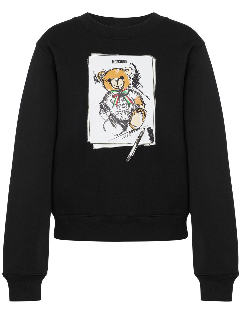 Felpa Teddy Bear in nero Moschino - donna 
