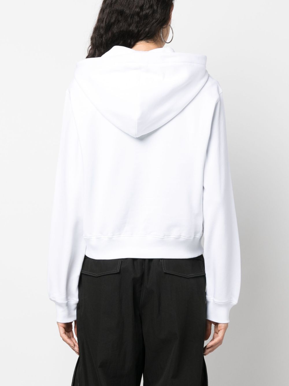 Felpa con cappuccio in bianco Moschino - donna 