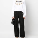 Felpa con cappuccio in bianco Moschino - donna 
