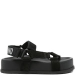 Sandali con cinturino e platform in nero Moschino- donna 
