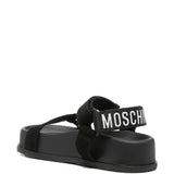 Sandali con cinturino e platform in nero Moschino- donna 