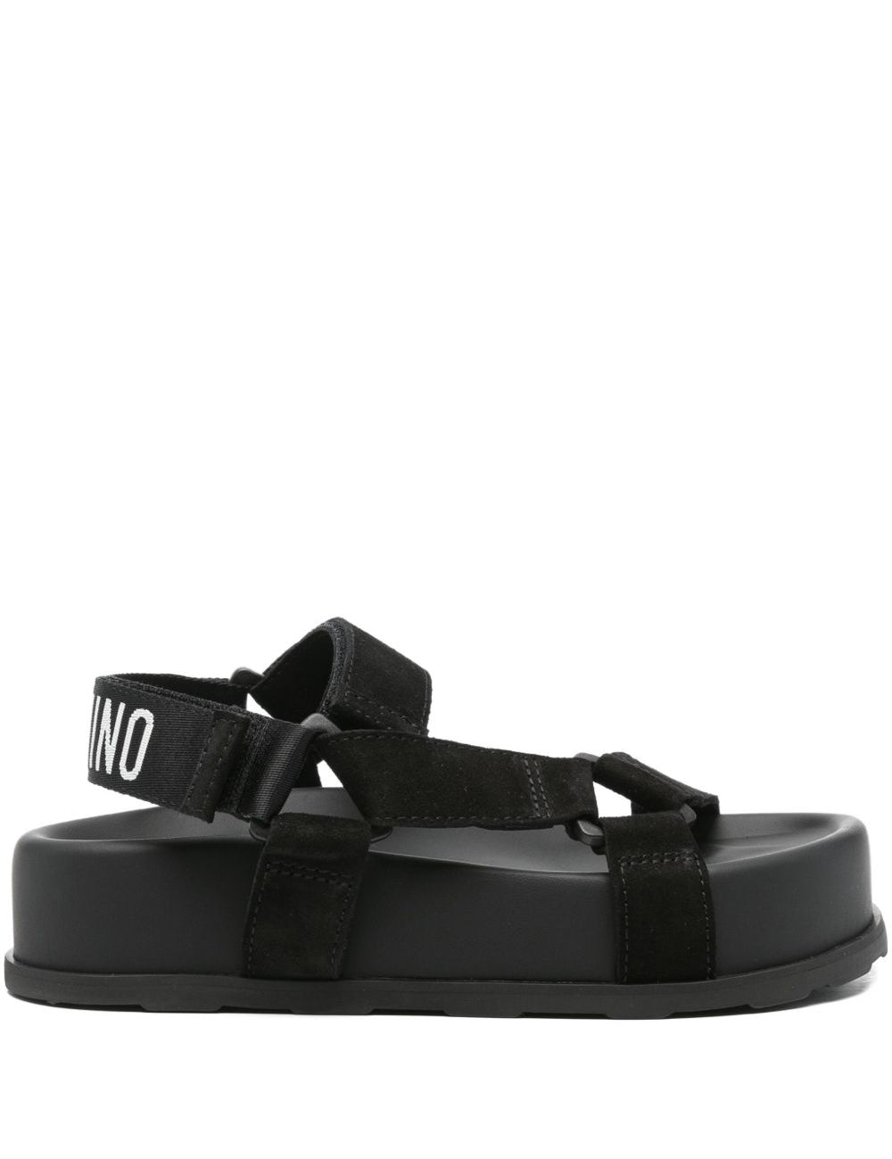 Sandali con cinturino e platform in nero Moschino- donna 