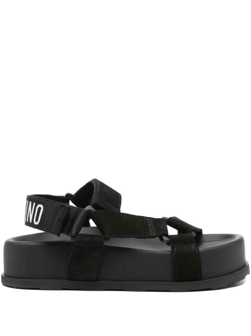 Sandali con cinturino e platform in nero Moschino- donna 