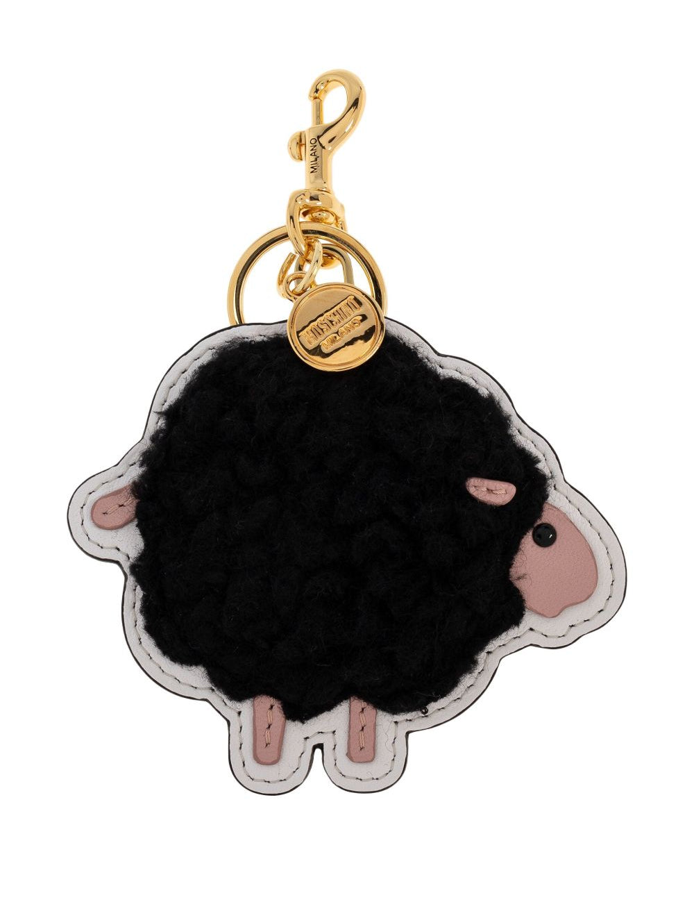 Portachiavi con ciondolo a forma di pecora in nero Moschino - donna 