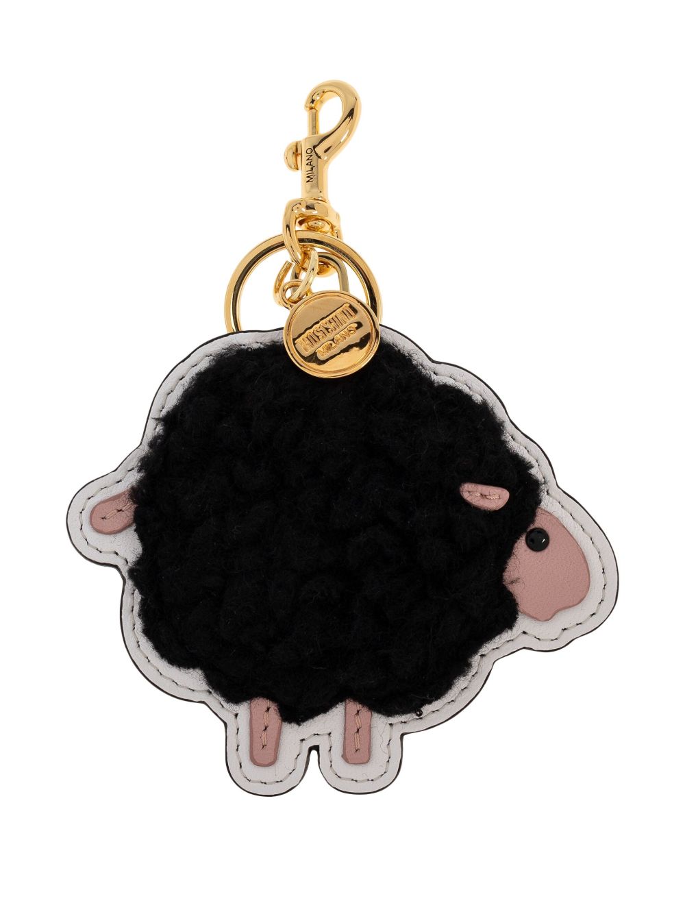 Portachiavi con ciondolo a forma di pecora in nero Moschino - donna 