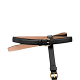 Cintura in pelle con fibbia in nero Moschino - donna 