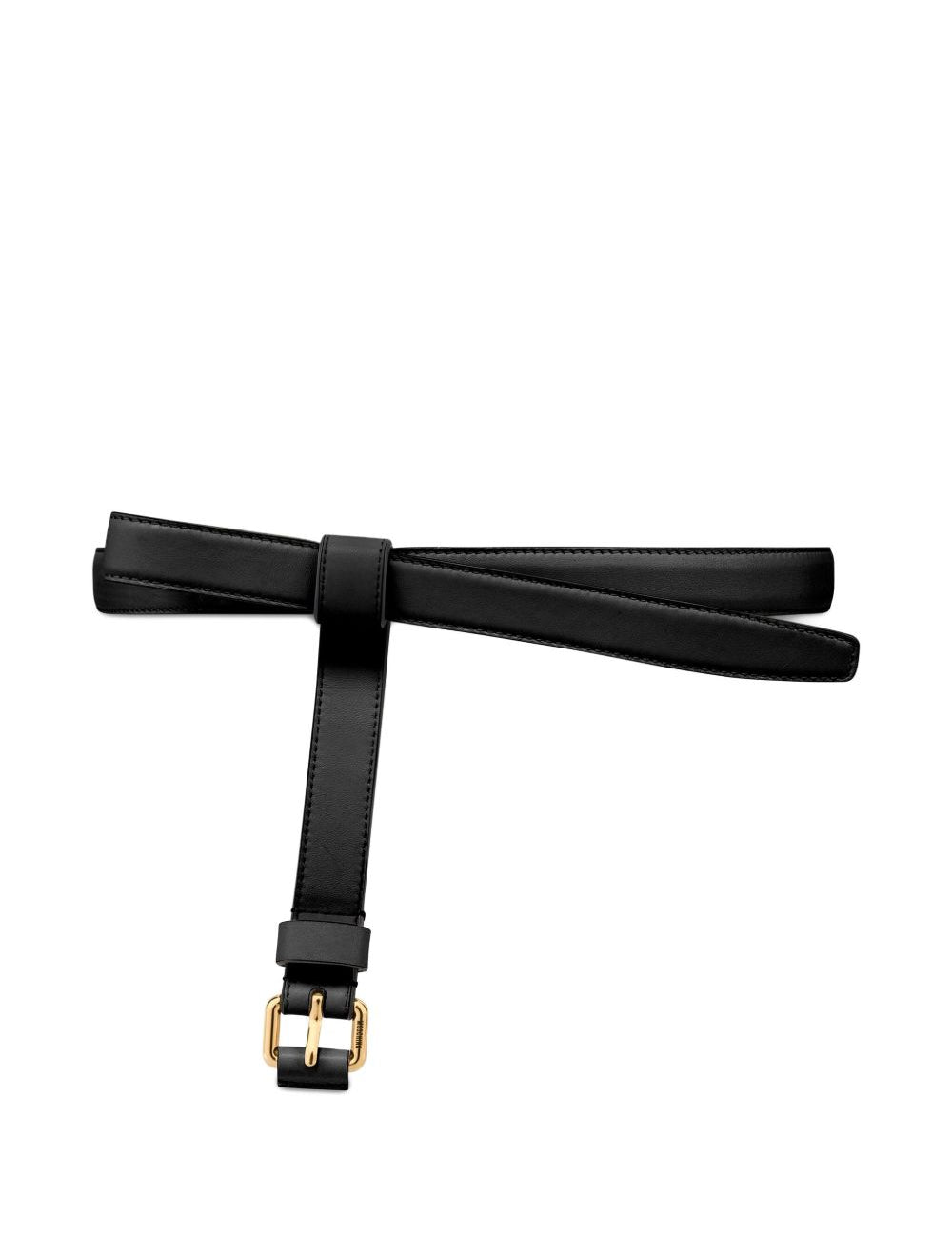 Cintura in pelle con fibbia in nero Moschino - donna 