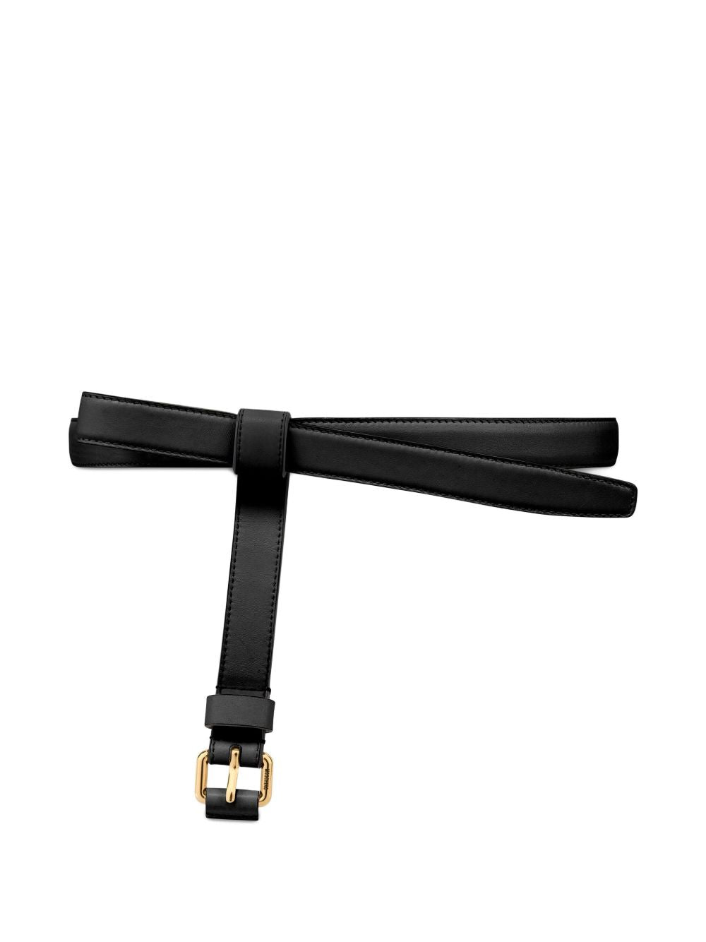 Cintura in pelle con fibbia in nero Moschino - donna 