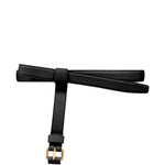 Cintura in pelle con fibbia in nero Moschino - donna 