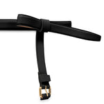 Cintura in pelle con fibbia in nero Moschino - donna 