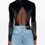 Body a collo alto in nero Mugler - donna 