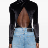 Body a collo alto in nero Mugler - donna 