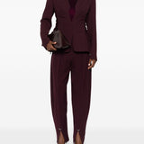 Body in velluto a collo alto in bordeaux Mugler - donna 