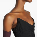 Abito mini drappeggiato in nero Mugler - donna 