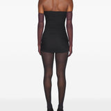 Abito mini drappeggiato in nero Mugler - donna 
