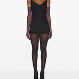 Abito mini drappeggiato in nero Mugler - donna 