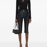 Top a collo alto con stella in nero Mugler - donna 