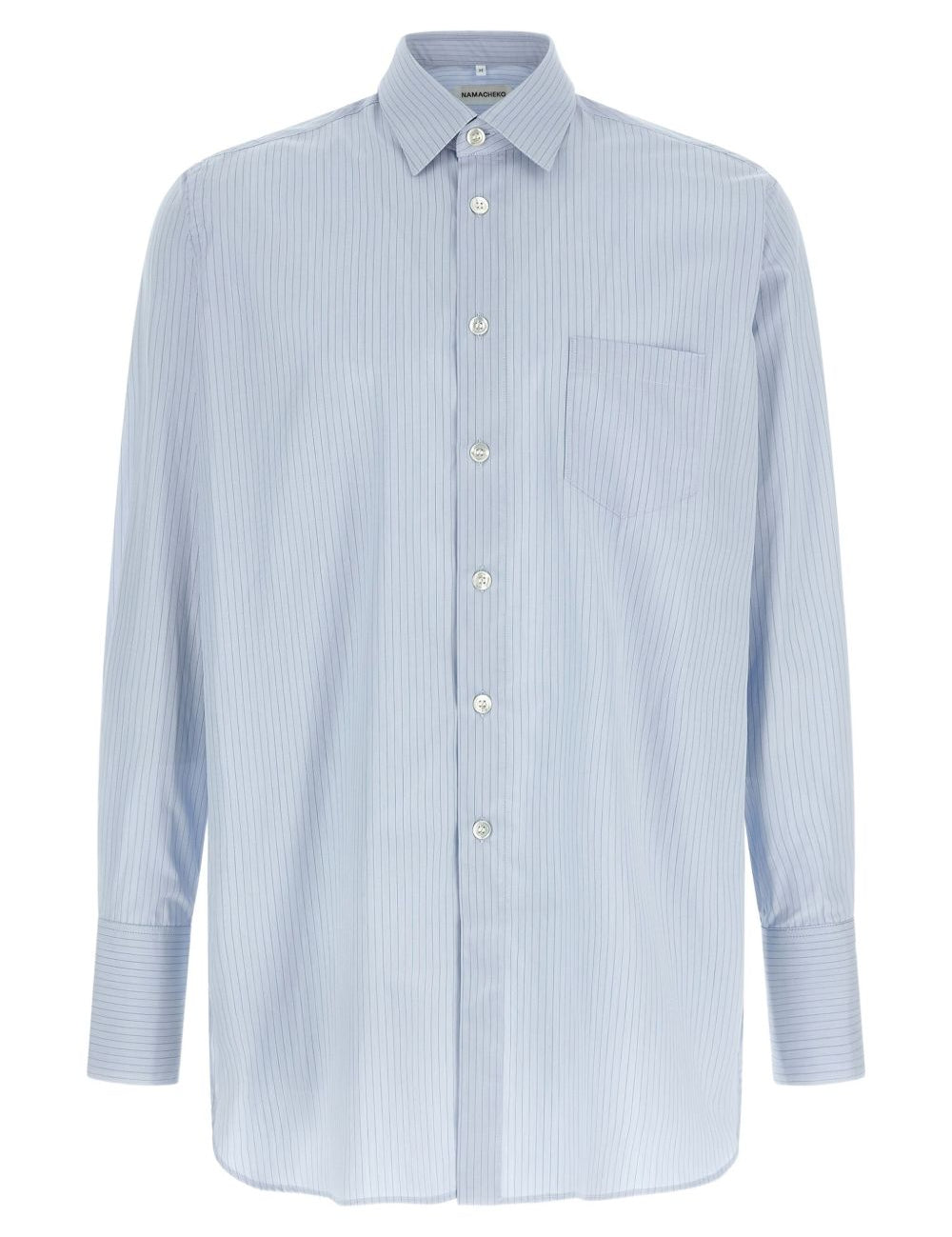 Camicia a righe in azzurro Namacheko - uomo 