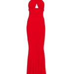 Abito da sera con scollo all'americana in rosso Norma Kamali - donna 