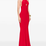 Abito da sera con scollo all'americana in rosso Norma Kamali - donna 