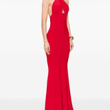 Abito da sera con scollo all'americana in rosso Norma Kamali - donna 