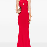Abito da sera con scollo all'americana in rosso Norma Kamali - donna 