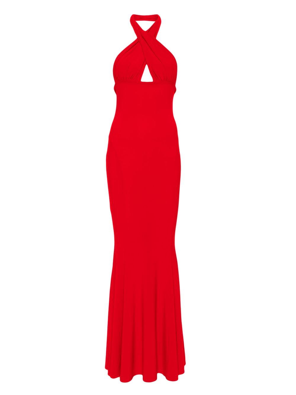 Abito da sera con scollo all'americana in rosso Norma Kamali - donna 