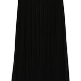 Gonna midi plissé in nero Norma Kamali - donna 