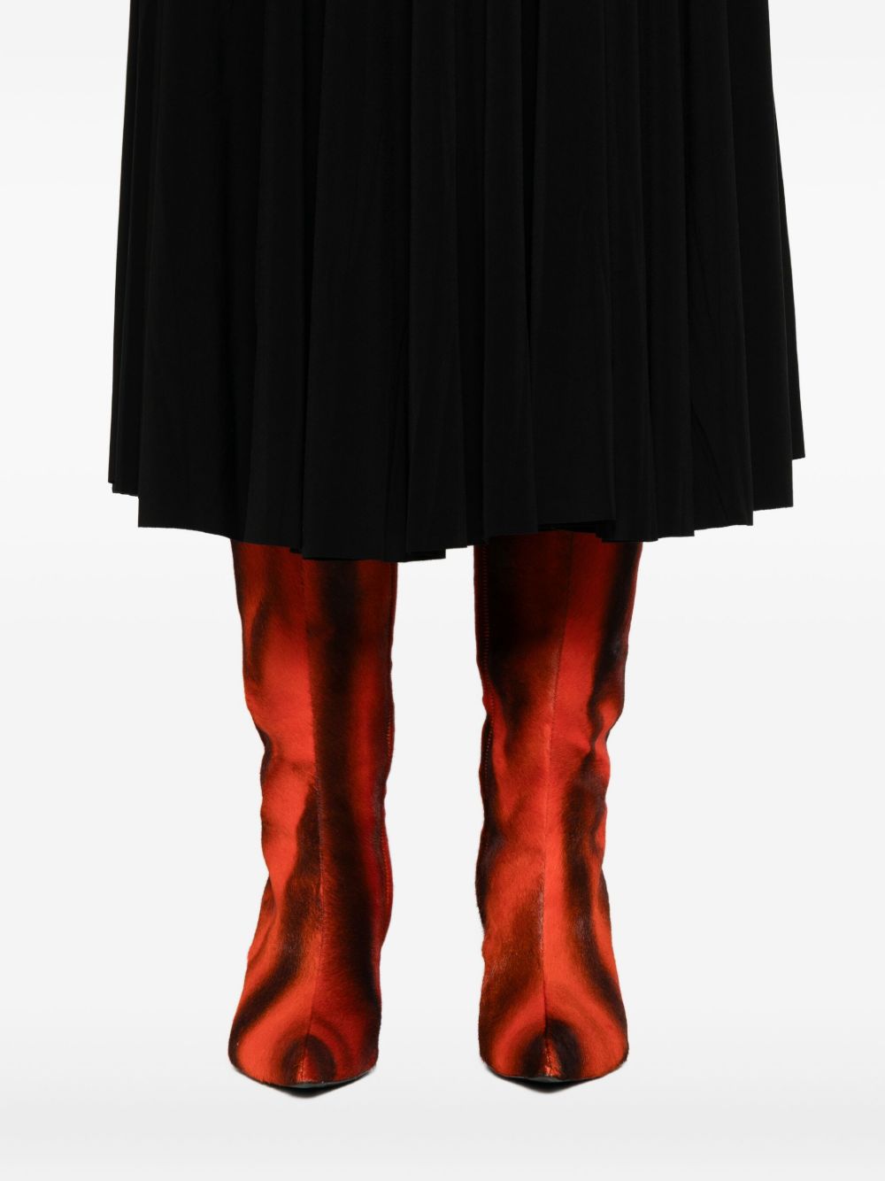 Gonna midi plissé in nero Norma Kamali - donna 