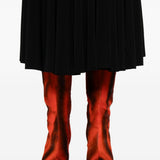 Gonna midi plissé in nero Norma Kamali - donna 