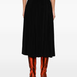Gonna midi plissé in nero Norma Kamali - donna 