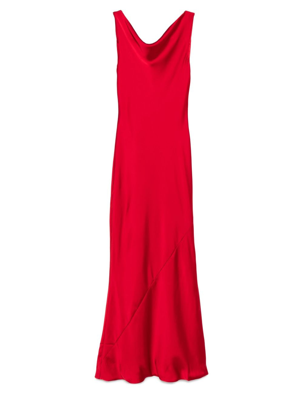 Abito con scollo drappeggiato in rosso Norma kamali - donna 
