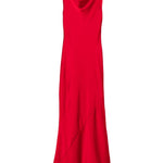 Abito con scollo drappeggiato in rosso Norma kamali - donna 