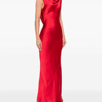 Abito con scollo drappeggiato in rosso Norma kamali - donna 