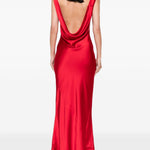 Abito con scollo drappeggiato in rosso Norma kamali - donna 
