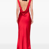 Abito con scollo drappeggiato in rosso Norma kamali - donna 