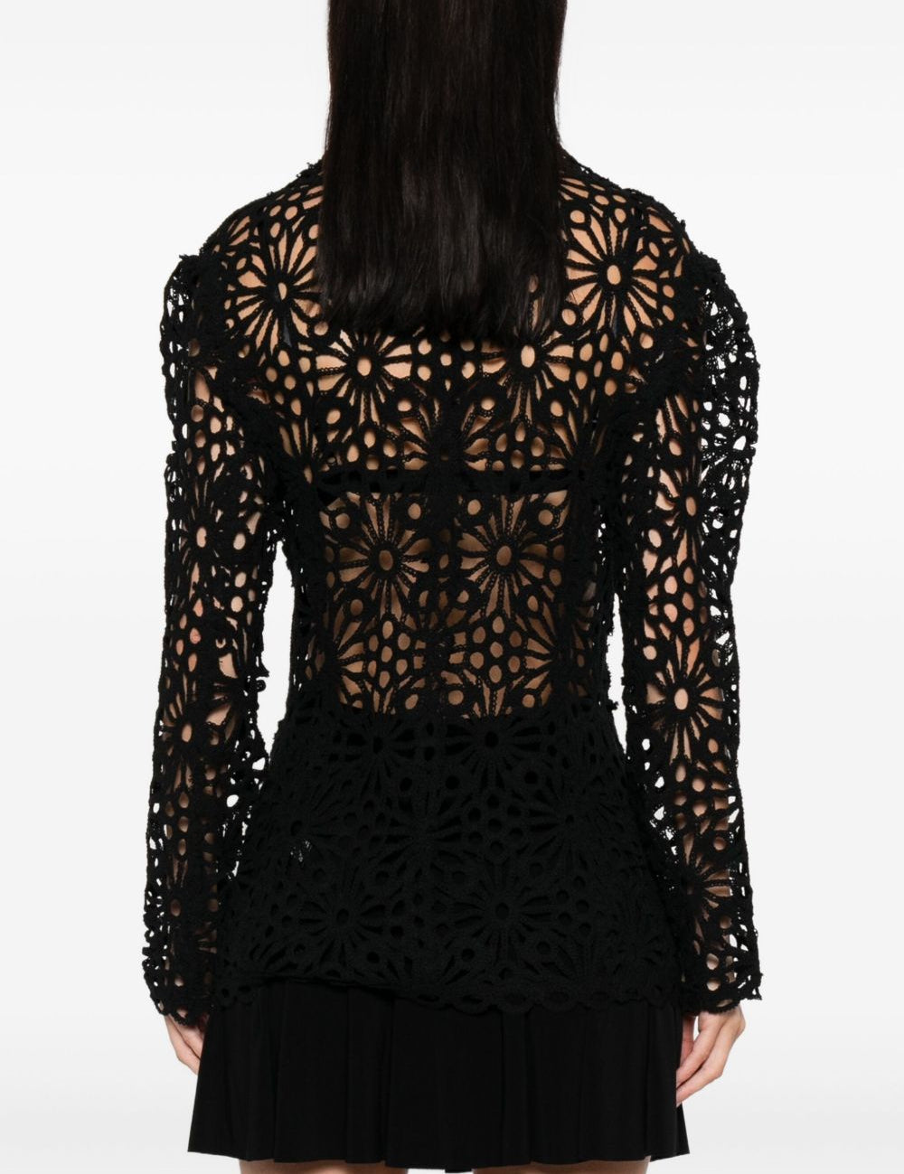 Giacca monopetto a fiori in nero Norma Kamali - donna 