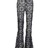 Pantaloni all'uncinetto in nero Norma Kamali - donna 