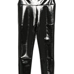 Leggings a vita alta con finitura lucida in nero Norma kamali - donna 